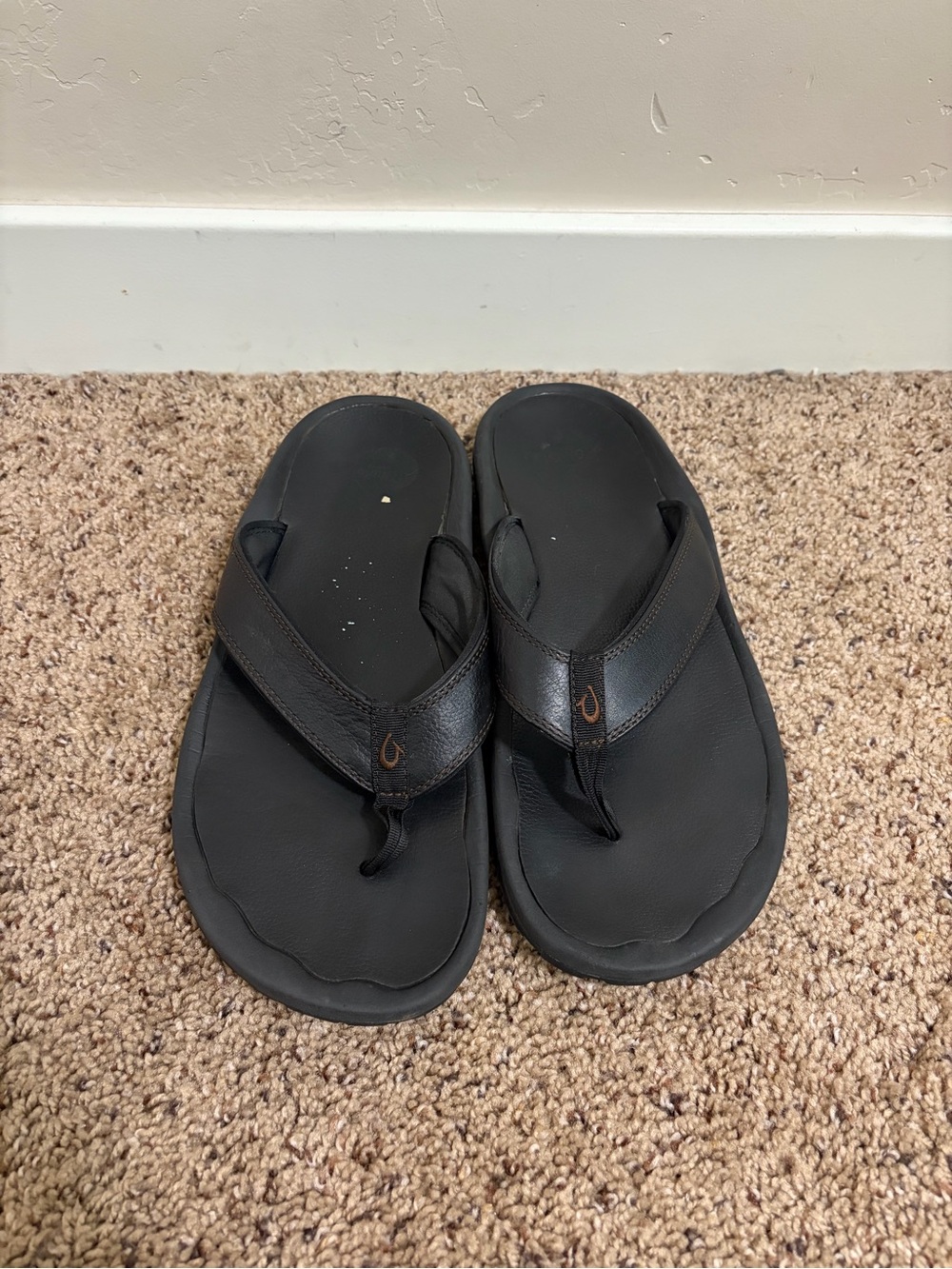 Olukai Ohana Men's Beach Sandals Flip Flops, Black Size 11